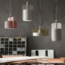 Industrial cement pendant light for retro interior decor