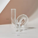 Clear glass candleholder modern nordic home decor