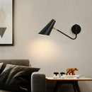 Modern rotatable long arm metal wall light