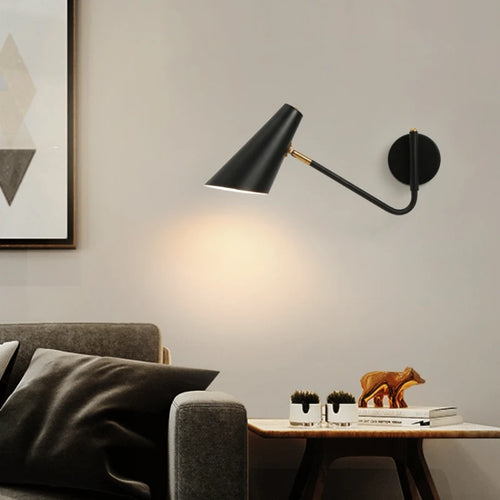 Modern rotatable long arm metal wall light - vue 2 sur 23