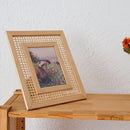 Bohemian wicker photo frame for unique and modern decor