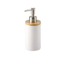 Nordic style ceramic toothbrush holder with wooden base