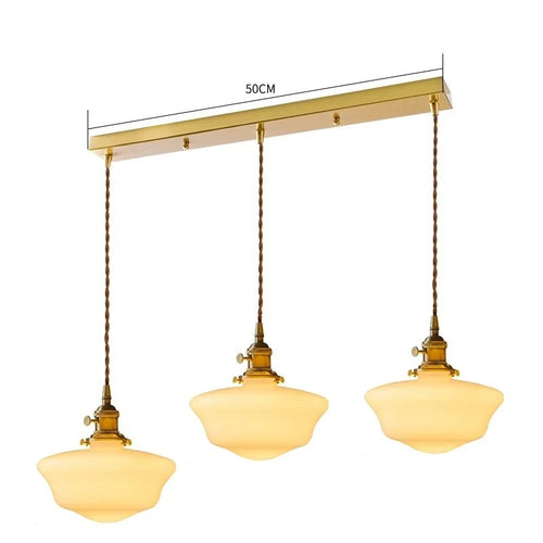 Milky white glass LED pendant light - vue 23 sur 30