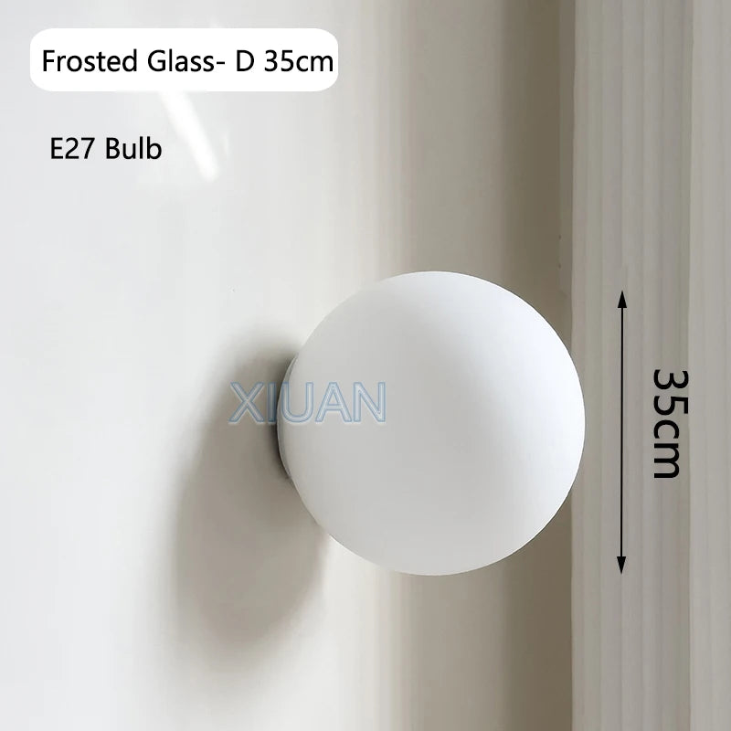 Modern glass wall lights for interior decoration