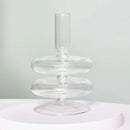 Glass taper candle holders for wedding table decoration