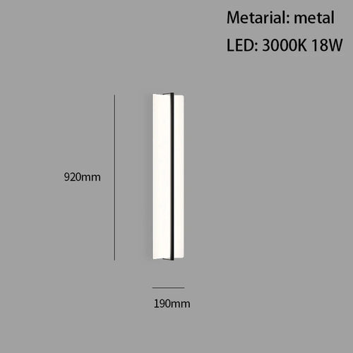 Minimalist modern rectangular wall light for warm lighting - vue 9 sur 8
