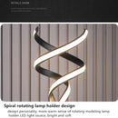 Modern luxury LED double spiral floor lamp with remote dimming