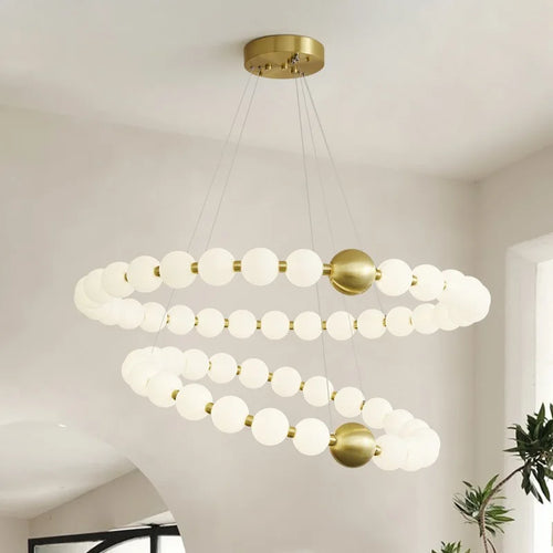 Nordic LED acrylic decorative pendant chandelier - vue 2 sur 19