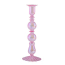 Retro glass taper candle holders for elegant decor