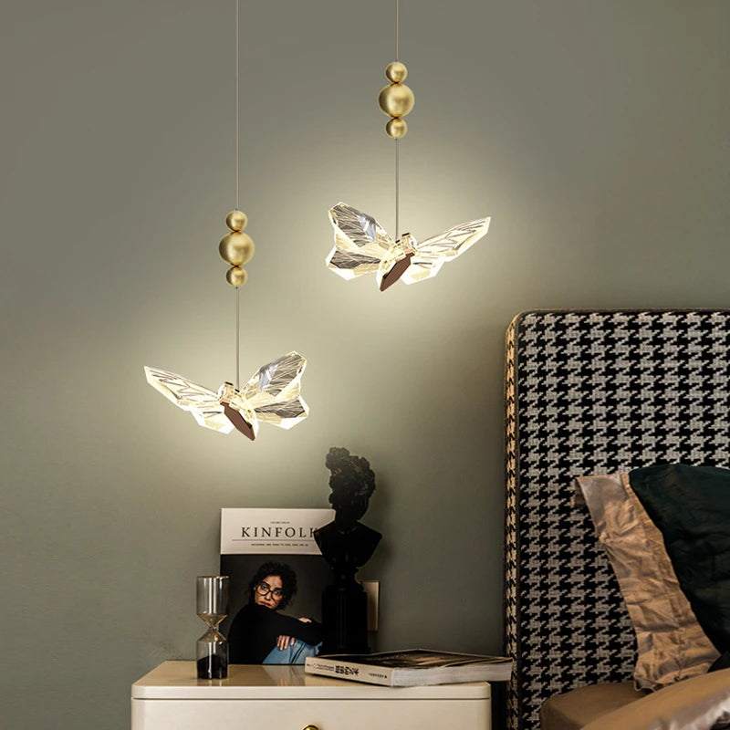 applique murale led papillon éclairage intérieur décoration moderne - vue 5 sur 9