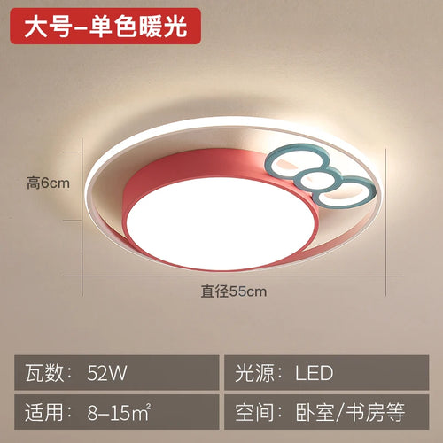 Round LED children's ceiling light with eye protection and soft lighting - vue 9 sur 15