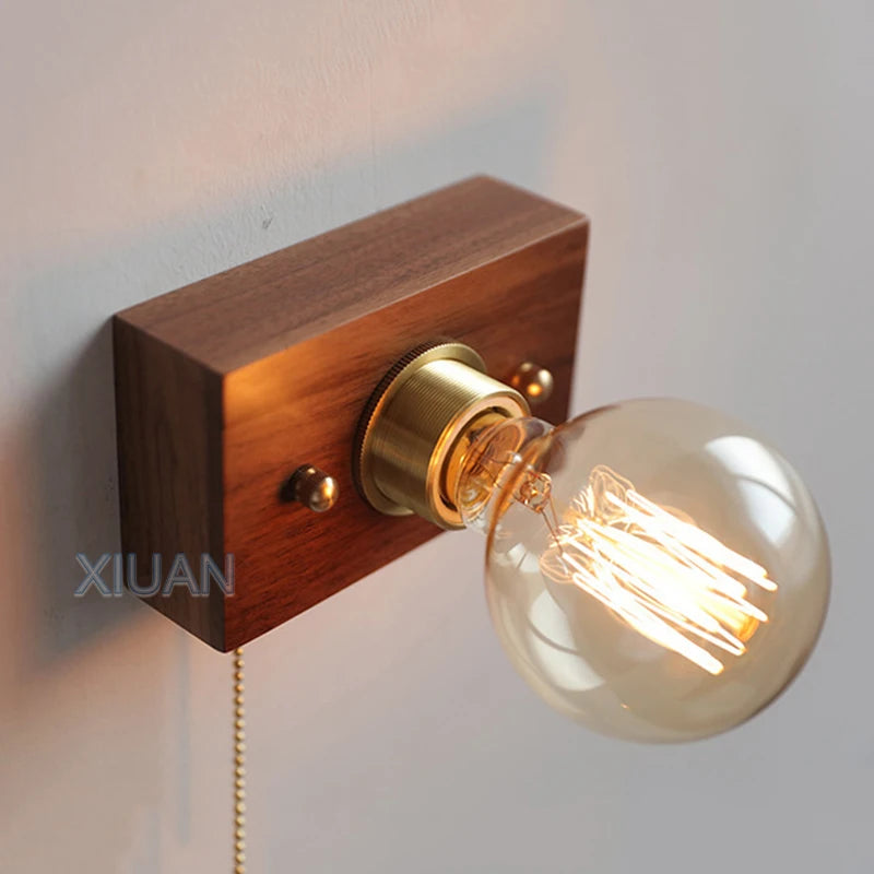 Vintage wabi sabi wall light with switch and plug cable - vue 5 sur 17