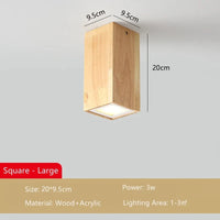Modern wood surface ceiling lamp