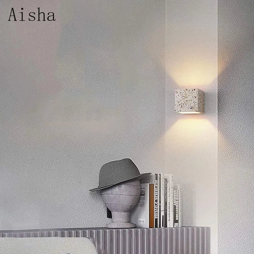 Decorative minimalist industrial style cement LED wall light - vue 4 sur 10