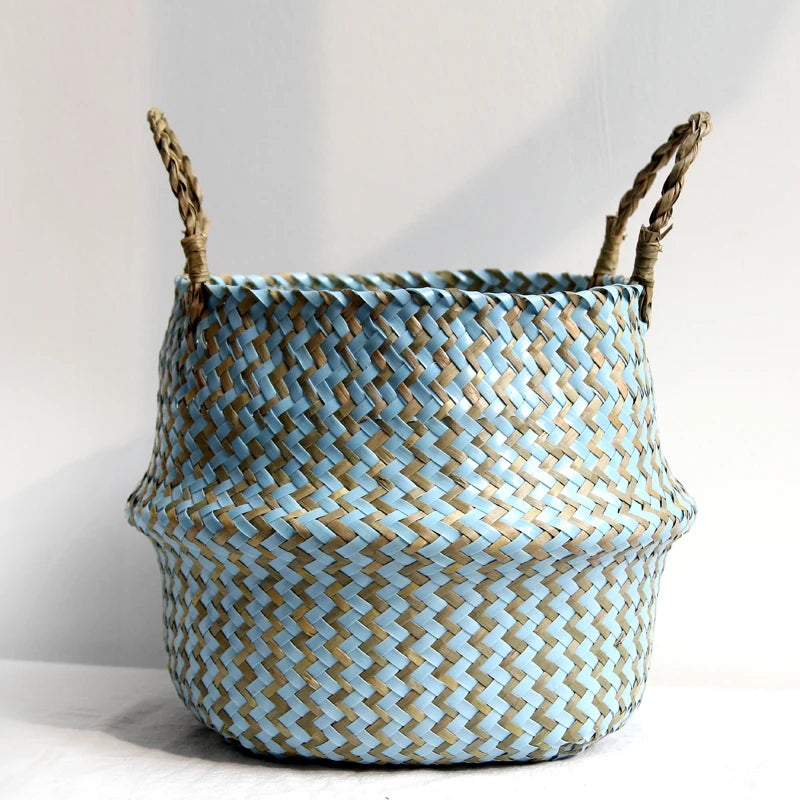 handmade foldable boho decor wicker storage baskets