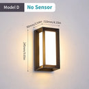 Outdoor LED wall light with automatic motion sensor