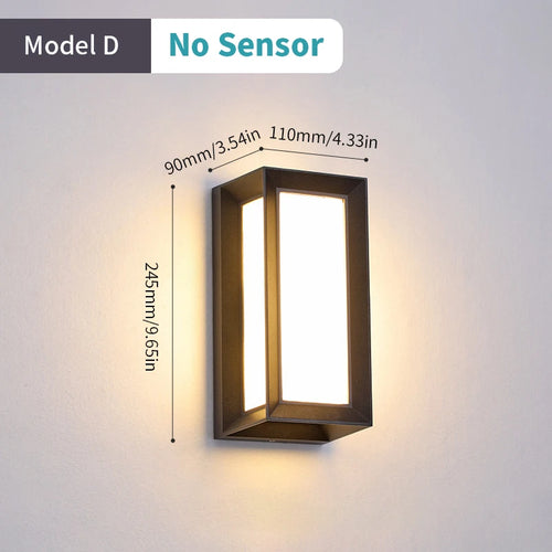 Outdoor LED wall light with automatic motion sensor - vue 8 sur 20