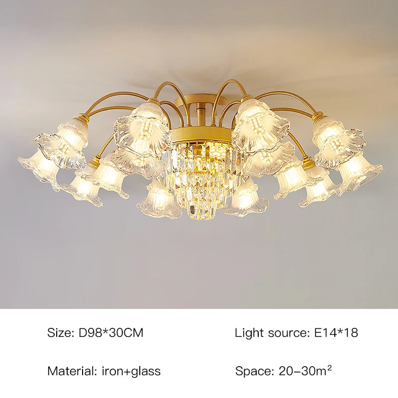 Retro crystal chandelier for elegant interior decoration