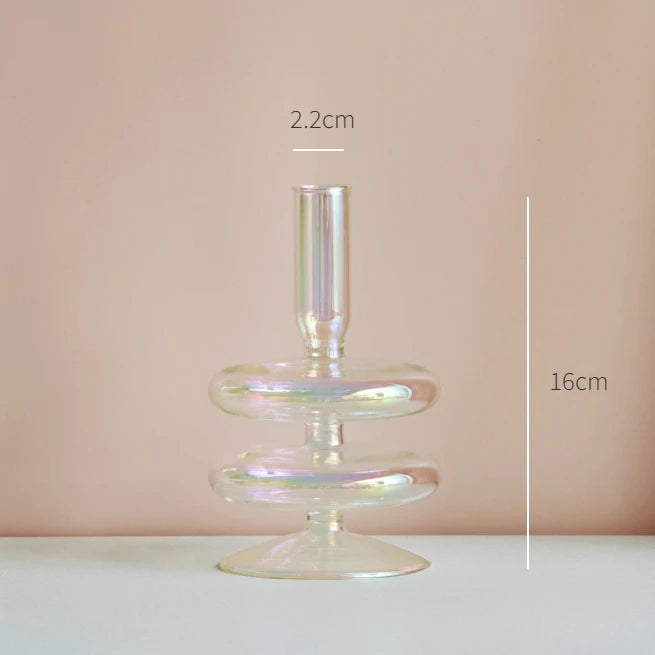 Nordic glass candle holder for weddings and flowers - vue 17 sur 22