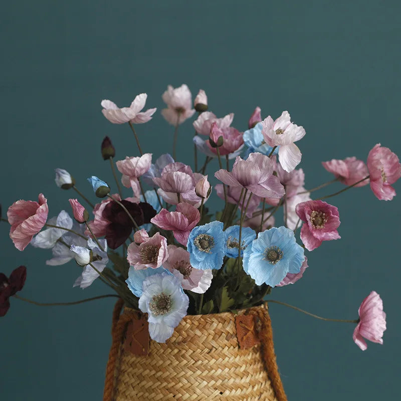 Artificial poppy flower for party and garden decoration