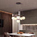 Modern wood and glass pendant light for interiors 2024