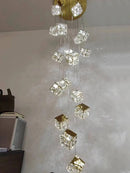 Modern square crystal chandelier for designer lighting