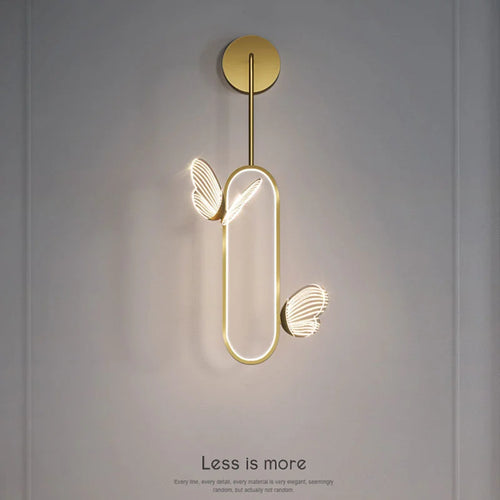 Nordic design butterfly LED wall light for interior decoration - vue 5 sur 8