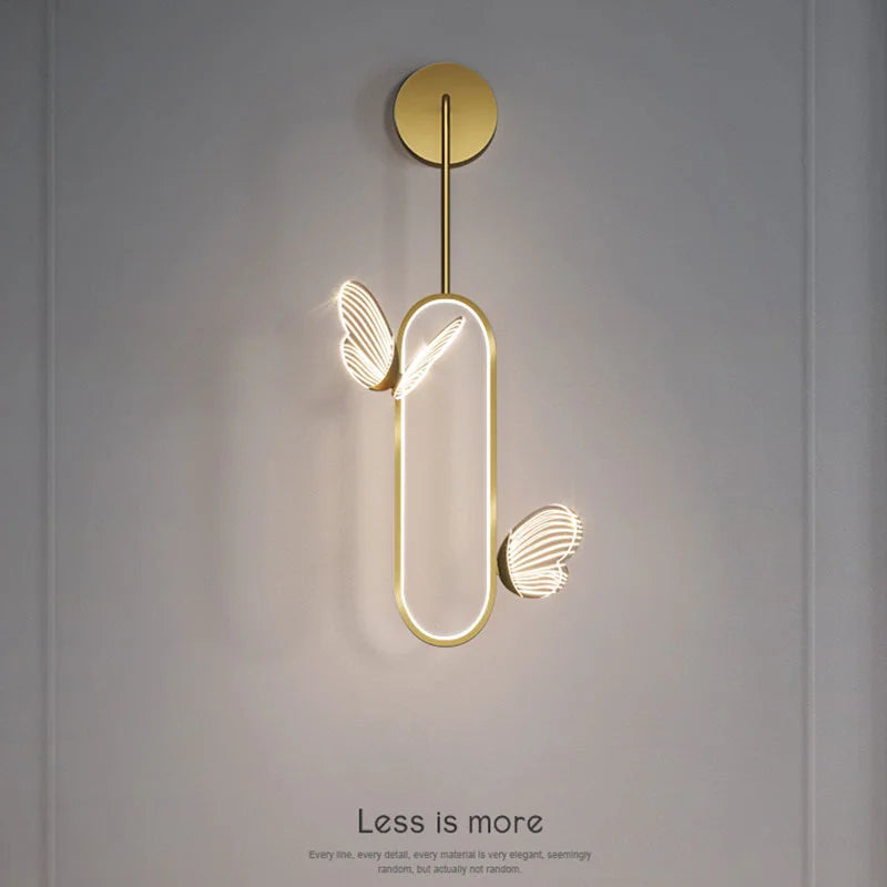 Nordic design butterfly LED wall light for interior decoration - vue 4 sur 8