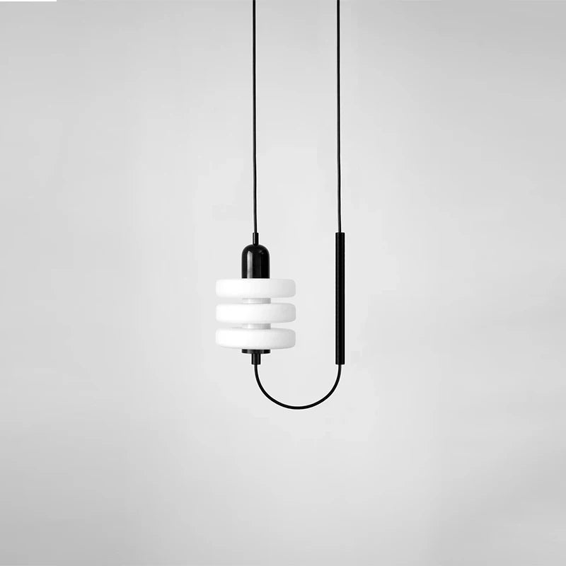 Scandinavian glass pendant light minimalist design for indoor lighting - vue 2 sur 7