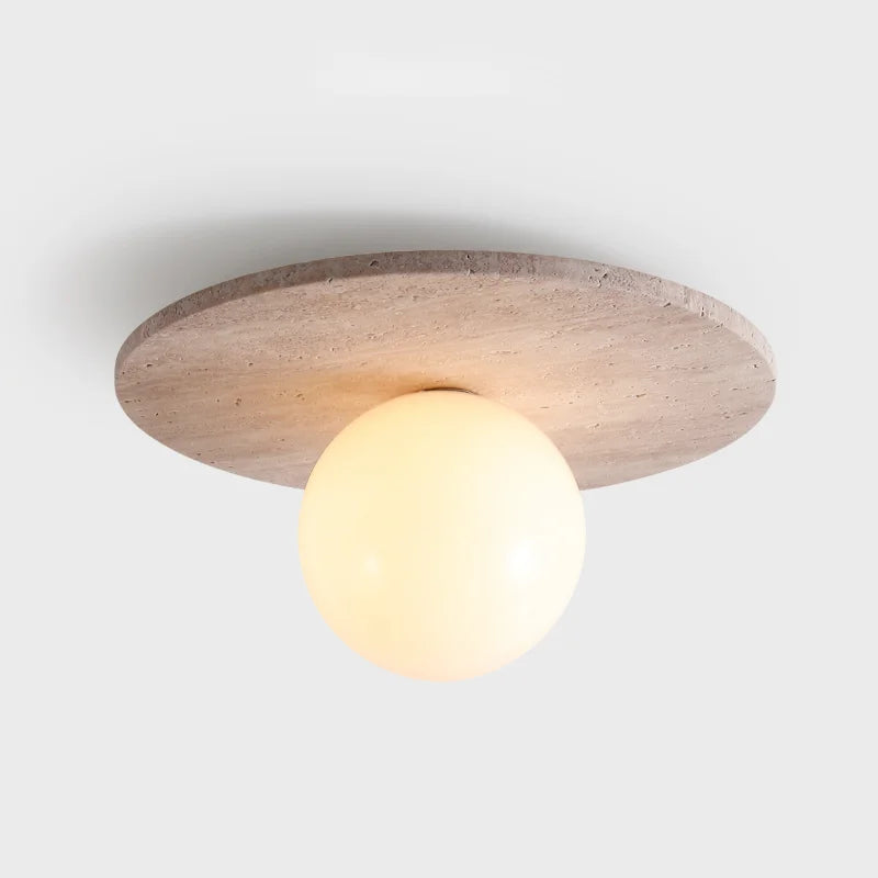 Retro natural stone LED decorative wall light