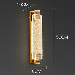 applique murale en cristal moderne pour éclairage intérieur décoratif