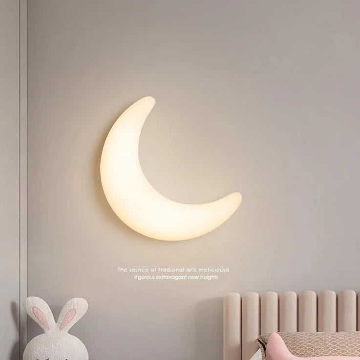 Simple crescent indoor LED wall light