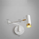 Modern swivel LED wall light with flexible switch