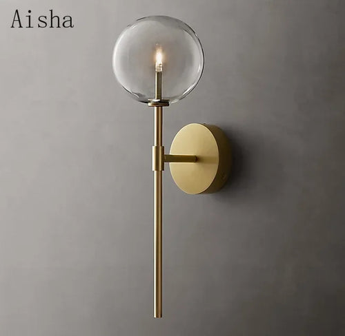 Nordic retro glass wall light for interior decoration - vue 2 sur 11