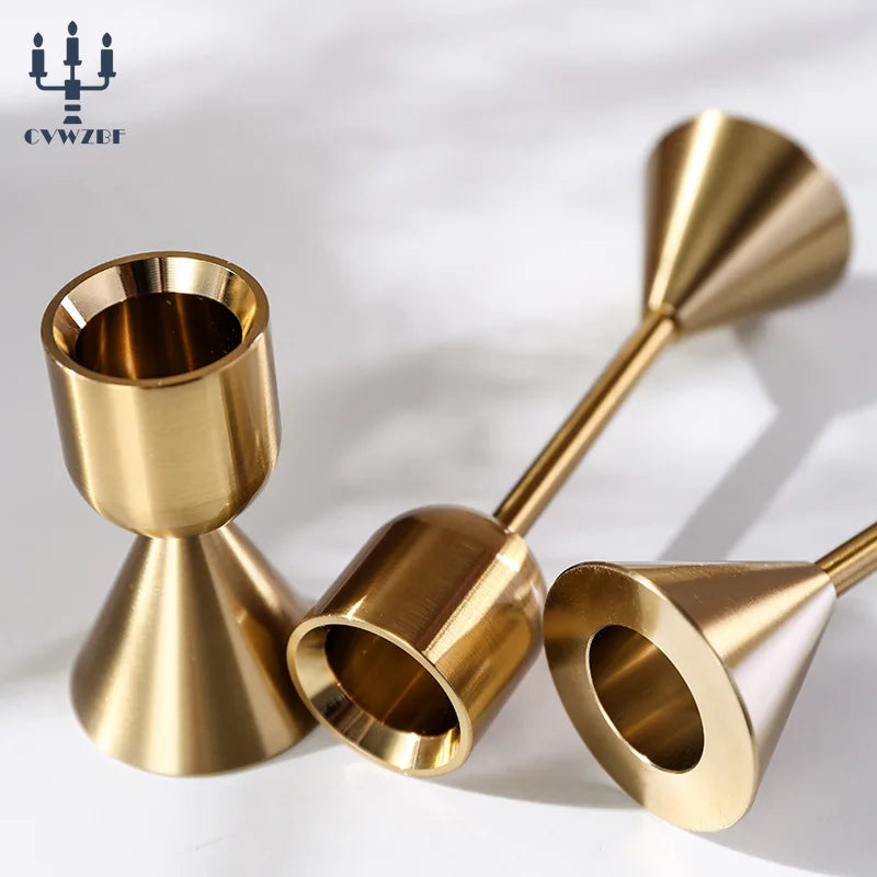 Metal candle holders for weddings, romantic decoration and parties - vue 4 sur 7