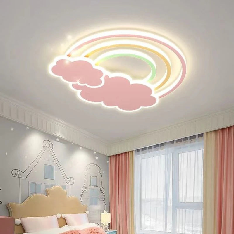 Rainbow cloud ceiling light for a decorative and cosy children's room