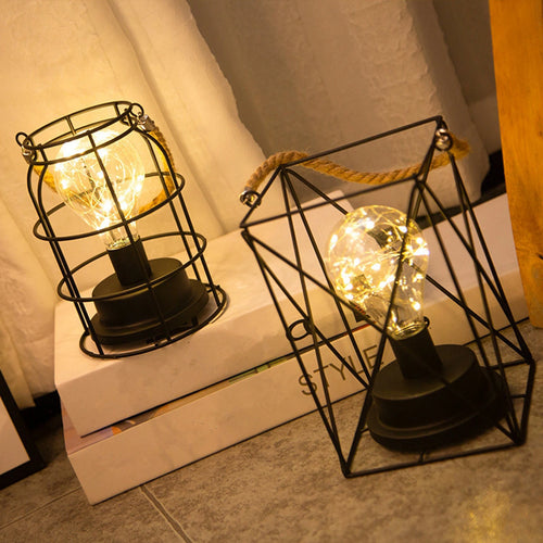Retro wrought iron desk table lamp reading night light - vue 4 sur 9