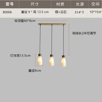 Creative marble and jade pendant light for interiors