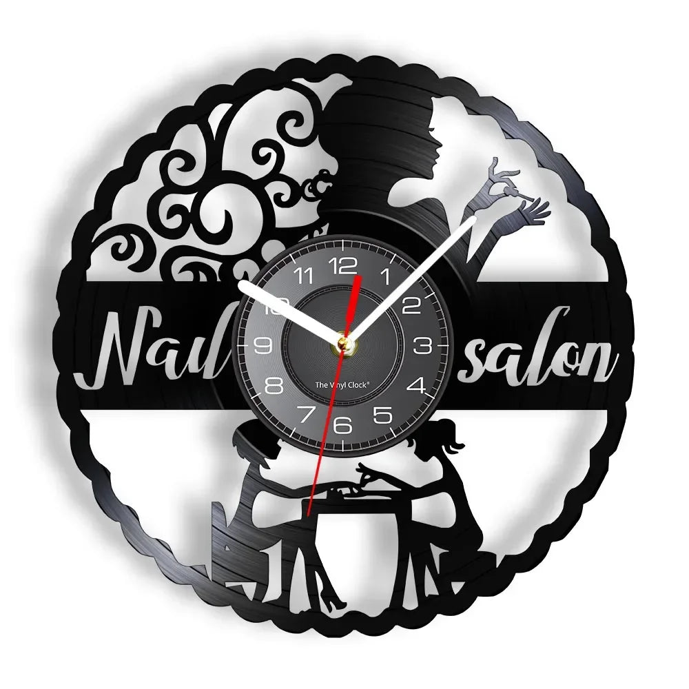 vinyl wall clock for nail and beauty salon - vue 15 sur 31