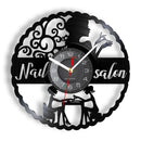vinyl wall clock for nail and beauty salon