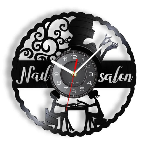 vinyl wall clock for nail and beauty salon - vue 16 sur 31