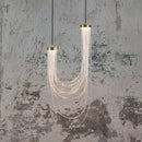 Transparent acrylic LED pendant light with adjustable wire