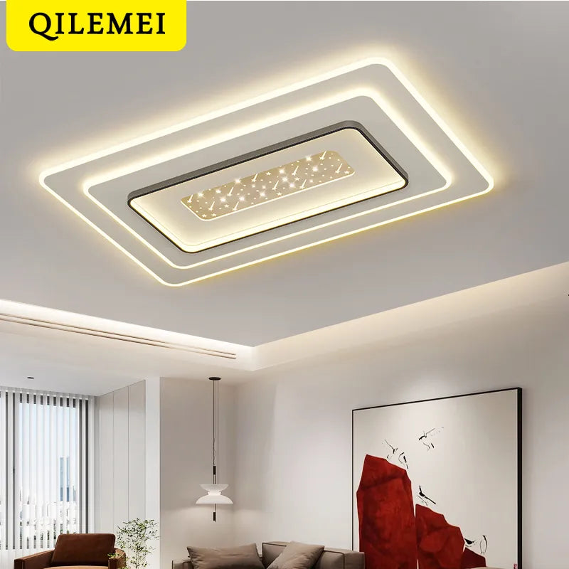 Modern LED ceiling light for bedroom, kitchen, study or living room, dimmable brightness