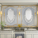 Decorative oval teardrop-shaped mirror for interiors