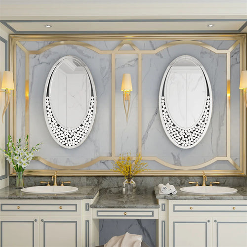 Decorative oval teardrop-shaped mirror for interiors - vue 7 sur 6