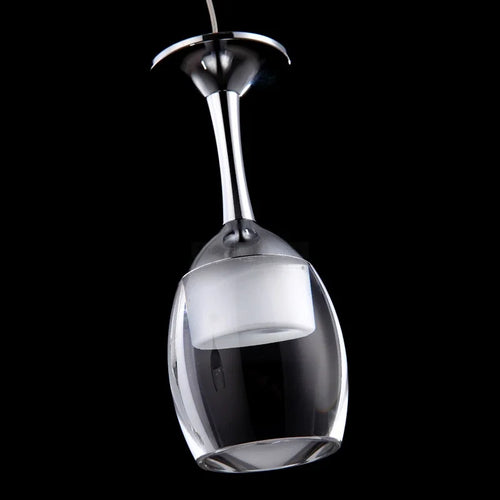 Modern wine glass pendant lights for bar and café - vue 6 sur 16