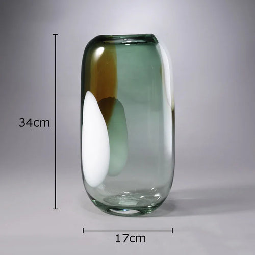 wavy glass vase for modern floral decoration - vue 10 sur 11