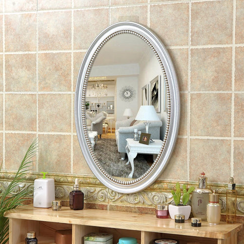 Nordic oval decorative mirrors hanging in macrame - vue 7 sur 12