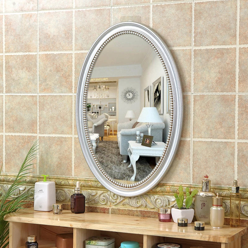 Nordic oval decorative mirrors hanging in macrame - vue 6 sur 12