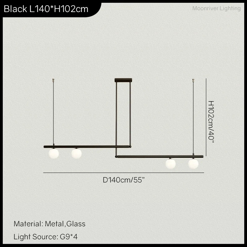 Modern minimalist living room chandelier